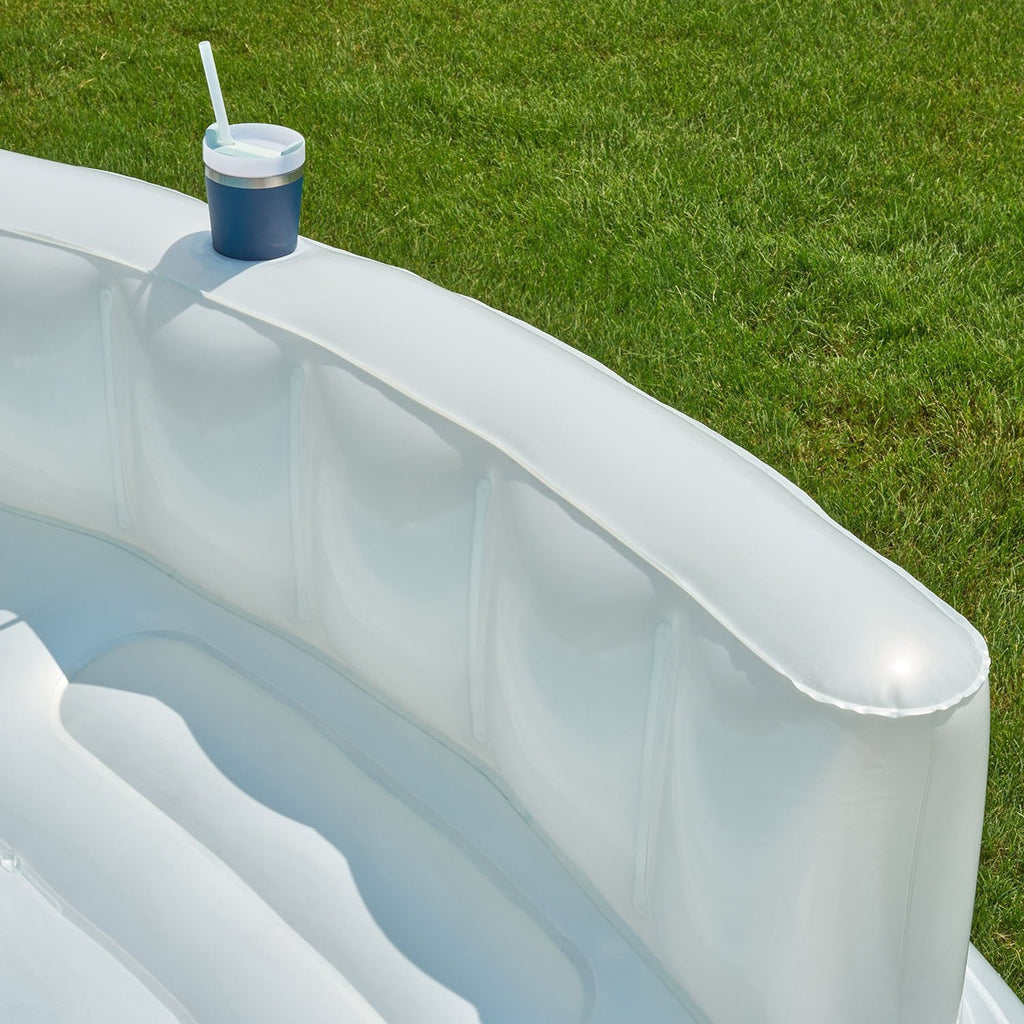 FLOAVI inflatable sofa pool cushioned backrest detail