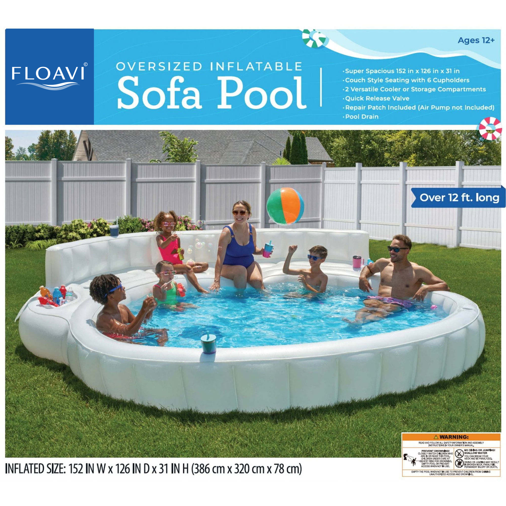 FLOAVI Oversized Inflatable Sofa Pool